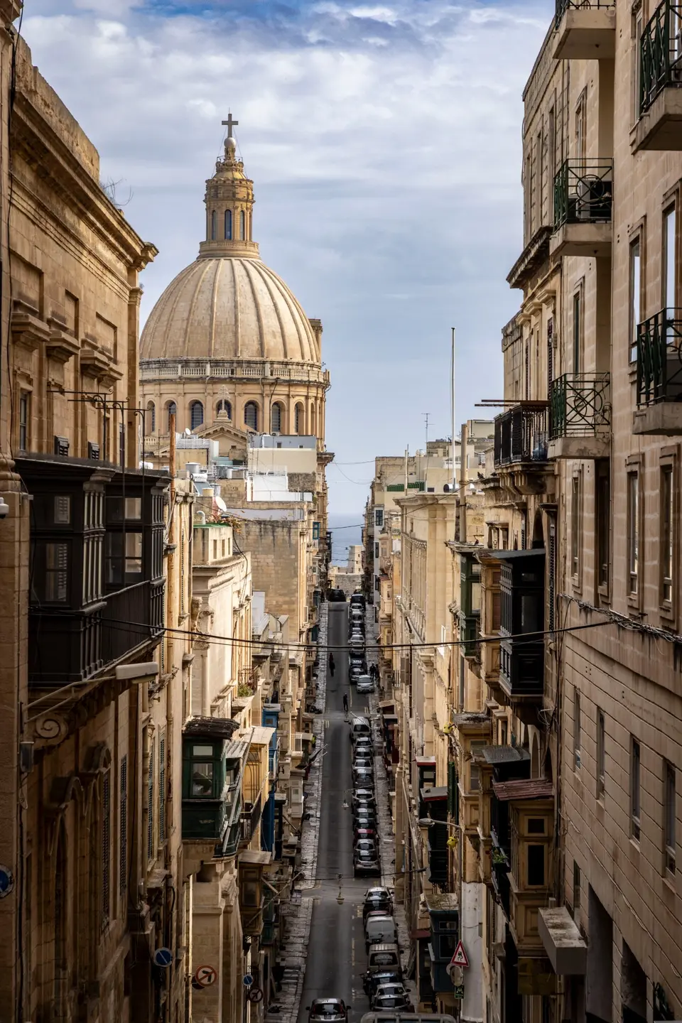 St George's Cross in Malta photographed on location